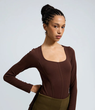 3 Body em Poliamida Seamless e Decote Quadrado