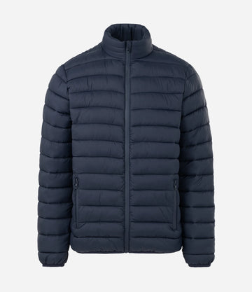 Jaqueta Puffer Ultraleve em Poliamida Azul Marinho